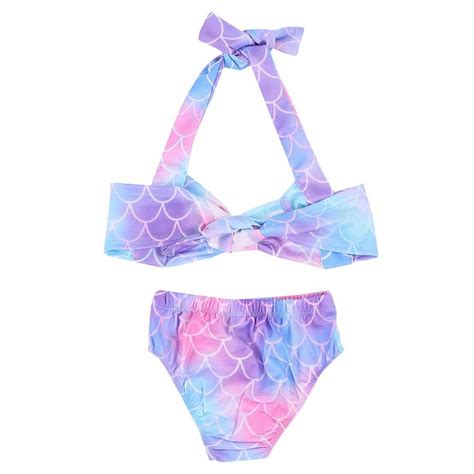 Pcs Swimsuit Bikini Set With Fish Tail Girls Sea Grandado