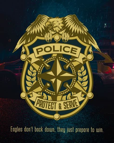 Protect and Serve - Police Eagle Badge Logo Design Template — Customize ...