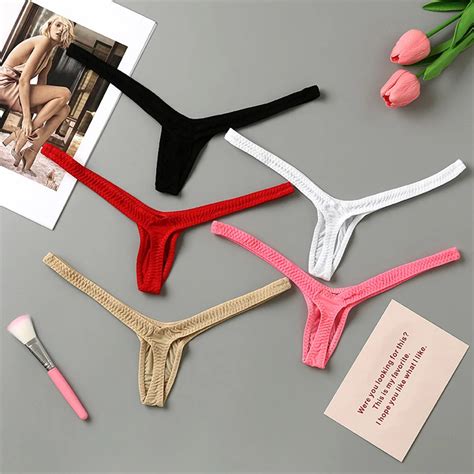 One Line Deep V Mini Thong Women Sexy Breathable Sexy Hot Underwear Low Waist Sexy T