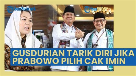 Gusdurian Dipastikan Tarik Diri Jika Prabowo Pilih Cak Imin Yenny