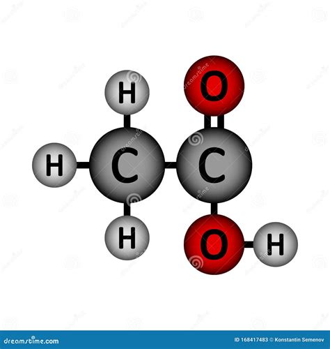 Acetic Acid Molecule Icon Stock Illustration Illustration Of Structure