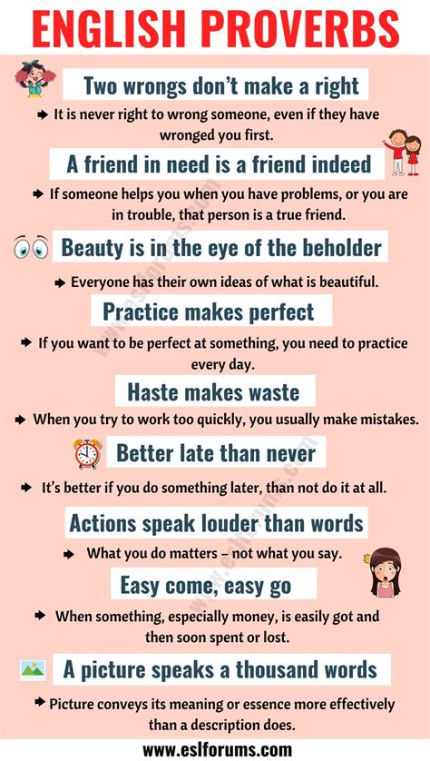 10 Most Common Proverbs Common Proverbs Idioms And Phrases English