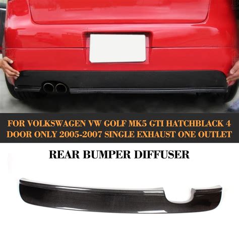 Carbon Fiber Car Rear Bumper Lip Spoiler Diffuser For Vw Volkswagen Golf 5 Gti Only 2005 2006