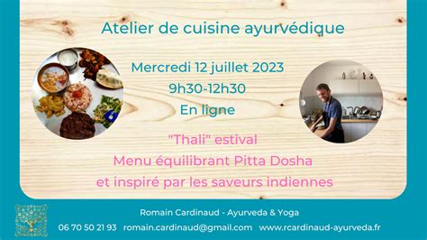 Atelier de cuisine ayurvédique thali estival RCardinaud Ayurveda