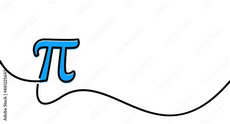 single  drawn greek alphabet pi outline stock vector adobe stock