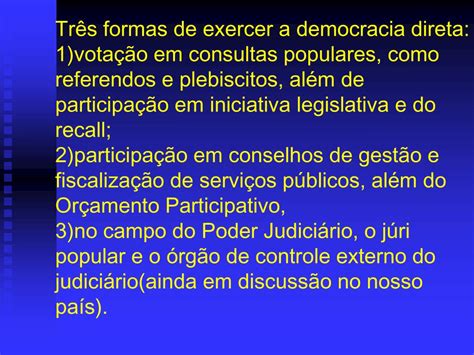 PPT - Democracia Participativa e Representativa PowerPoint Presentation ...