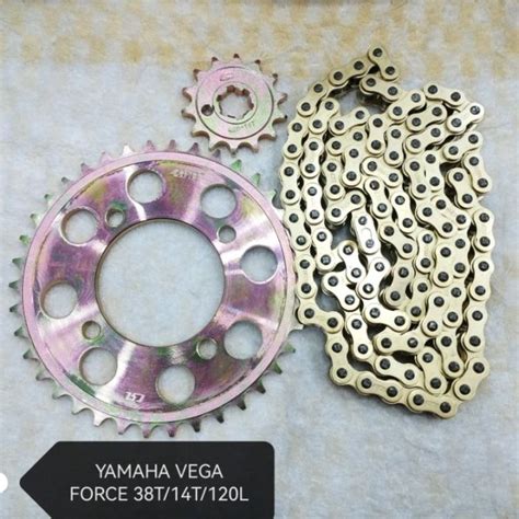 MOTORCYCLE CHAIN SET FOR YAMAHA VEGA FORCE 38T 14T 120L Lazada PH