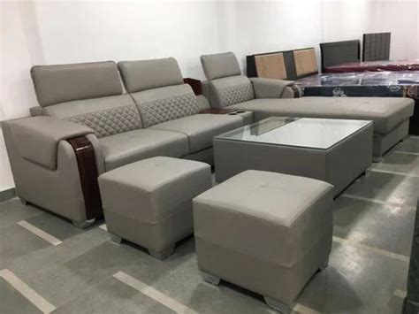 Brown 6 Seater Designer Sofa Set 3 2 1 1 Fabric At Rs 47000 Set In