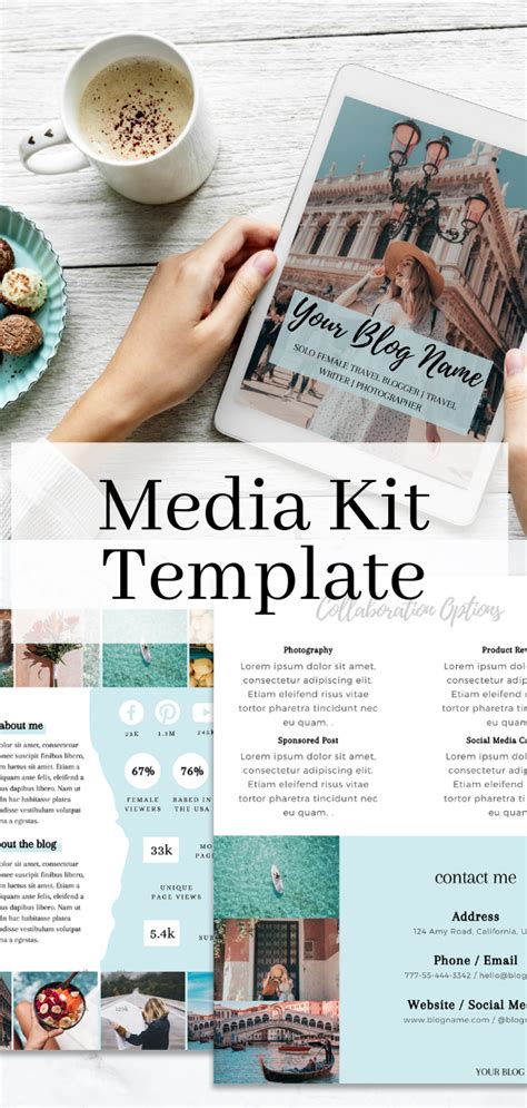 Travel Blogger Media Kit Template For Influencers Canva Etsy