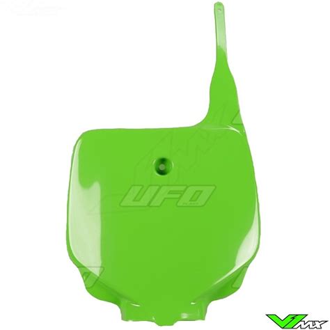 UFO Front Number Plate Green Kawasaki KX85