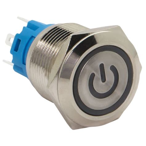 Кнопка антивандальная с красной подсветкой 12V 19мм XY19-F11-ET/J/N ...
