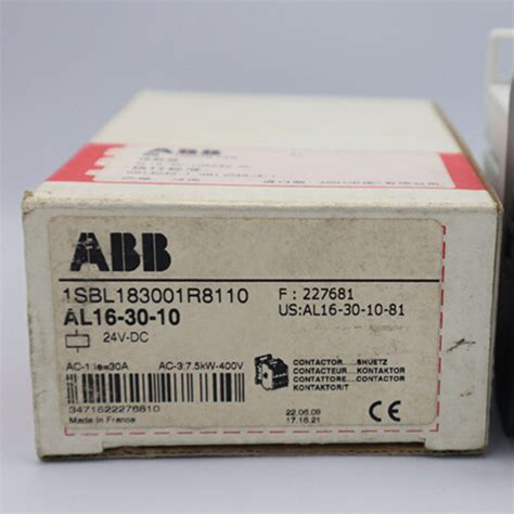 Brand New ABB AL16-30-10 1SBL183001R8110 DC Contactor 1NO #LJ | eBay