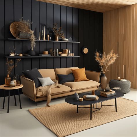 Salon noir et bois 13 idées pour réussir sa décoration