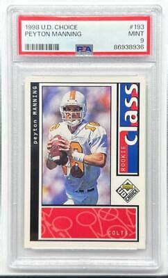 1998 Upper Deck UD Choice Peyton Manning Rookie Class RC 193 PSA 9