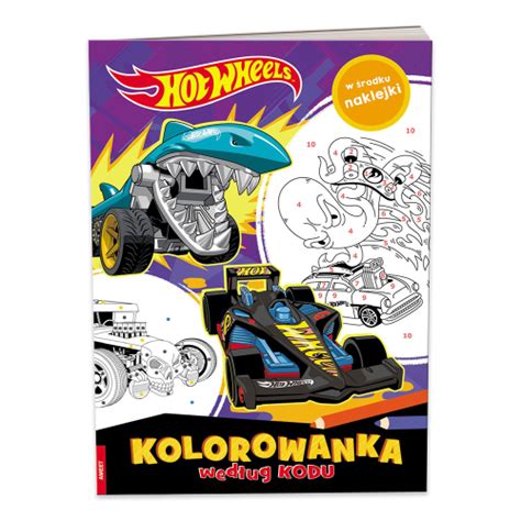 Hot Wheels Kolorowanka według kodu Księgarnia Natuli