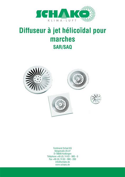 PDF Diffuseur à jet hélicoïdal pour marches schako Raccord d