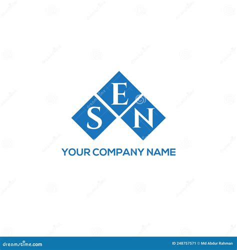 Sen Letter Logo Design On Black Background Sen Creative Initials