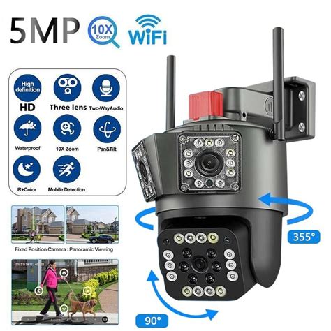 Купить Настоящая 500 Вт 2592X1944P Трехобъективная Wi-Fi камера Super ...