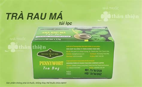 Trà rau má túi lọc Hoàng Thảo Mộc, giúp thanh nhiệt, giải độc, lợi tiểu!
