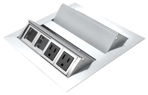 double sided power outlet pop  box  conference table