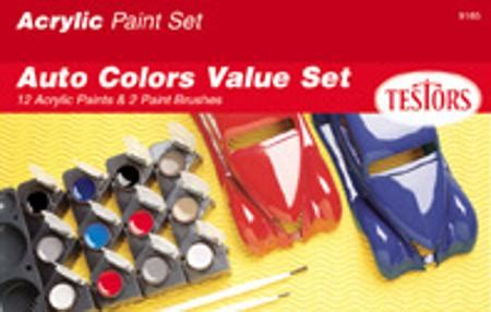 Testors Acrylic Model Car Value Paint Set Hobby and Model Paint Set #9185