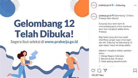 Pendaftaran Prakerja Gelombang Dibuka Kuota Ribu Peserta