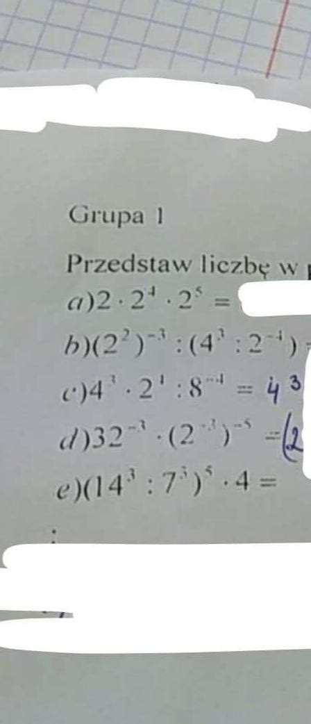 Przedstaw liczbę w postaci 2m gdzie m jest liczbą całkowitą Pomocyy