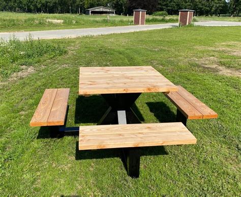 Picknicktafel Vierkant Douglas Stalen Interieurs