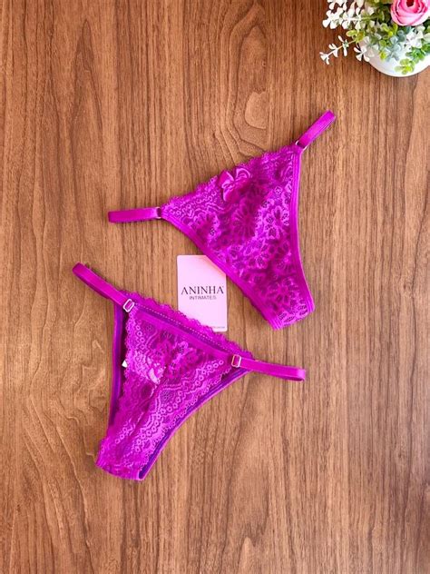 Calcinha Fio Renda Regulagem Colors Aninha Intimates Lingerie