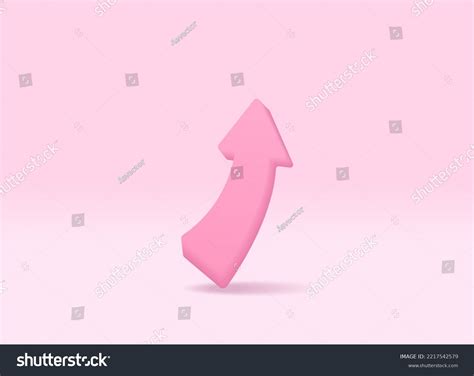 3d Realistic Cartoon Increase Arrow Vector Stock Vector Royalty Free