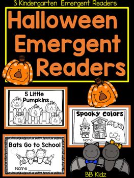 Halloween October Emergent Readers Bats Pumpkins Spiders