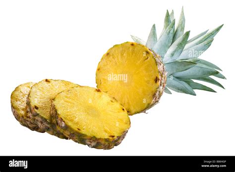 sliced pineappleclipping path stock photo alamy