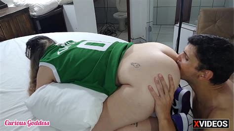 Curious Goddess Milf Wearing Celtic Sneakers T Shirt Sticking Dildo In Hairy Pussy Licking Ass