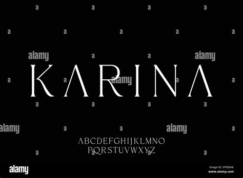 Elegant Luxury Display Font Serif Font Vector Stock Vector Image And Art