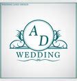 Wedding Logo Design Template Initials Letter Br Vector Image