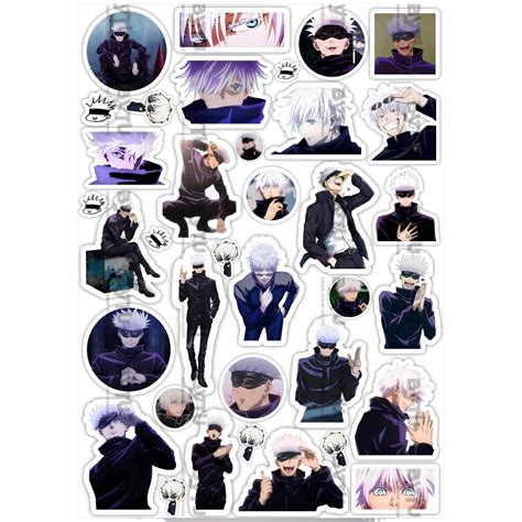 gojo satoru jujutsu kaisen stickers uncut  phone cover laptop
