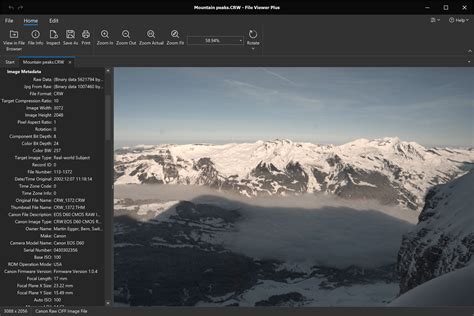 open crw files  file viewer