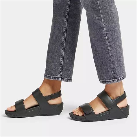 Fit Flop Damesandal Lulu Adjustable Sandal Læder Sort Dame Nyheder