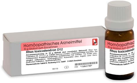 Dr Reckeweg Rhus Toxicodendron D12 Globuli 10g Ab 6 20