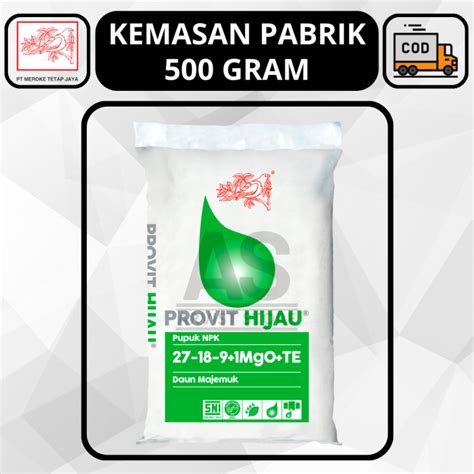 Pupuk Meroke PROVIT HIJAU NPK 500 Gram NPK Daun Lazada Indonesia