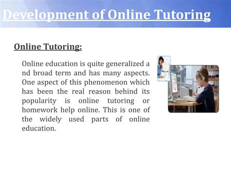 Development of online tutoring | PPTX