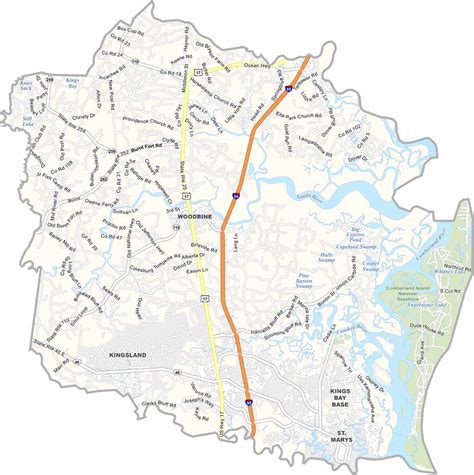 camden county map georgia  county maps