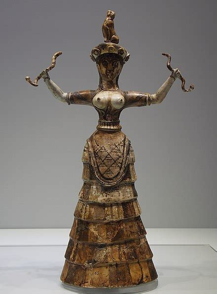 Minoan snake goddess figurines - Wikipedia