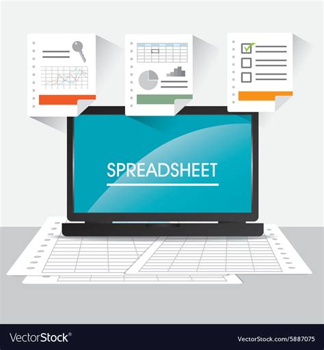 Spreadsheet design Royalty Free Vector Image - VectorStock