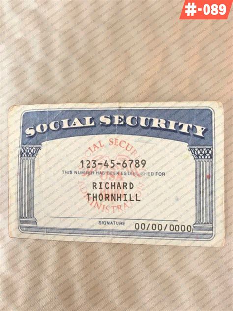 New Hampshire Social Security Card Template - DOCUMENT PSD