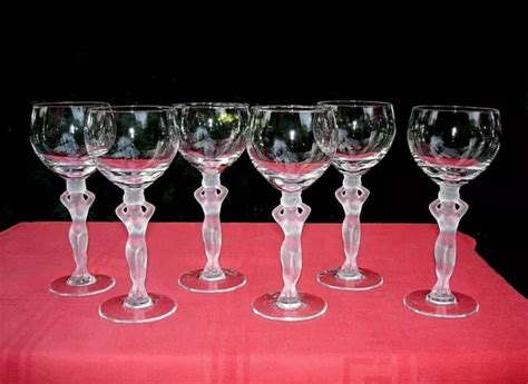 Bayel Naked Nude Woman Wine Glasses Verres A Vin Femme Nu Nue Erotique
