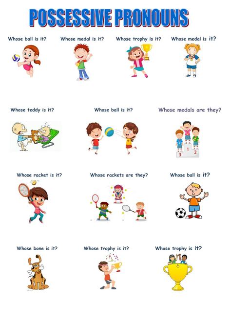 Posessive Pronouns Possessive Pronouns Activities Personal Pronouns