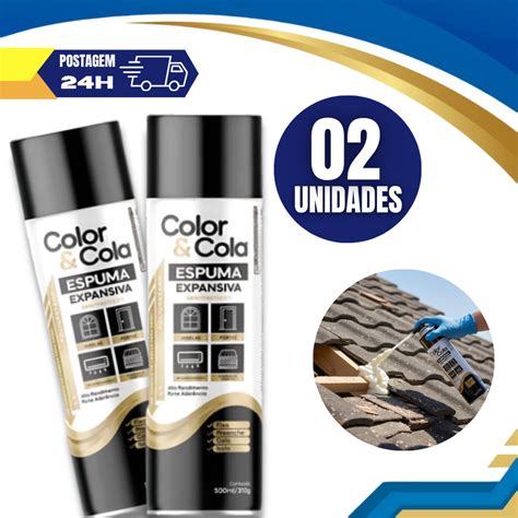 Espuma Expansiva Veda Água Telhado - Kit 2 Unidades Espuma Expansiva Spray para Vedação Telhado Porta ...
