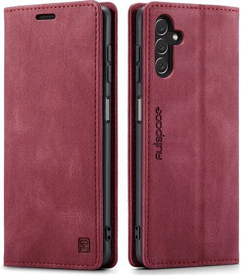 HJHStar for Samsung A14 5G Wallet Case with Tempered Glass Screen