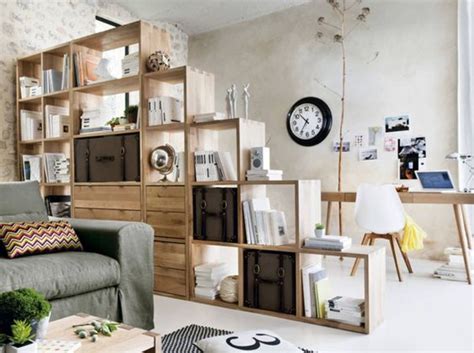 Разделительные стеллажи для зонирования - 80 фото